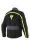 Motorradjacke Dainese Outlaw Tex Schwarz-Ebenholz-Fluo Gelb