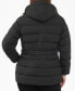 ფოტო #2 პროდუქტის Women's Plus Size Belted Packable Puffer Coat