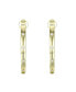 ფოტო #2 პროდუქტის 14K Gold Plated Cubic Zirconia Hoop Earrings