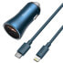 Фото #1 товара Szybka ładowarka samochodowa 40W PD QC USB-C / USB + kabel do iPhone niebieski