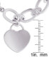 ფოტო #4 პროდუქტის Diamond Heart Charm Bracelet (1/10 ct. t.w.) in Sterling Silver or 14k Gold-Plated Sterling Silver