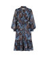 ფოტო #4 პროდუქტის Women's Lurex Chiffon Bishop Sleeve Button Up Midi Dress