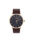 Фото #2 товара Часы Jones New York Brown Leather 44mm