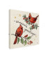 Janelle Penner Christmas Lovebirds X Canvas Art - 20" x 25"