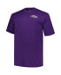 Фото #3 товара Men's Purple Baltimore Ravens Big and Tall Two-Hit Throwback T-shirt