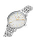 ფოტო #4 პროდუქტის Unisex Three Hand Code One Small Silver-Tone Stainless Steel Bracelet Watch 35mm