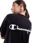 Фото #4 товара Champion Legacy drop shoulder t-shirt in black