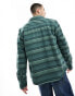 Фото #3 товара Kavu eagle pine long sleeve lined overshirt in green horizontal stripes