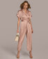 ფოტო #1 პროდუქტის Women's Belted Jumpsuit