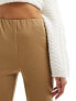 Vero Moda jersey flare trouser in beige