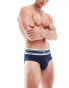 Фото #1 товара ASOS DESIGN briefs with stripe waistband in navy