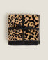 Pack of leopard print velour hand towels (pack of 3)