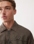 Фото #4 товара Reclaimed Vintage unisex leather look Harrington tucker in washed brown