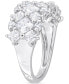 ფოტო #5 პროდუქტის Moissanite Mixed-Cut Cluster Ring (3-5/8 ct. t.w.) in Sterling Silver