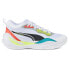 Фото #1 товара Puma Playmaker Pro Basketball Mens White Sneakers Athletic Shoes 37757202