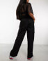 COLLUSION cargo trouser in black