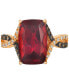 ფოტო #2 პროდუქტის Pomegranate Garnet (6-3/4 ct. t.w.) & Diamond (1/4 ct. t.w.) Statement Ring in 14k Rose Gold