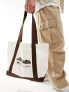 New Balance Place Like Home tote bag in canvas and brown