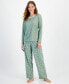 ფოტო #1 პროდუქტის Women's 2-Pc. Long-Sleeve Pajamas Set, Created for Macy's