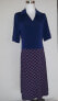 Фото #2 товара Платье Leota Райли с короткими рукавами, разрезом на горловине, расклешенное, сине-красное, размер L