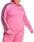 ფოტო #1 პროდუქტის Women's 3-Stripe Tricot Track Jacket, XS-4X