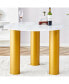 Фото #11 товара 40" Round White Dining Table, Golden Legs