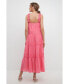 Women's Ruched Layered Sweetheart Maxi Dress
