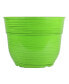 Фото #1 товара Glazed Brushed Happy Large Plastic Planter Bright Green 15 Inches