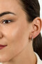 Фото #3 товара bronze hoop earrings with zircons EA561R