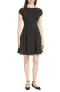 Фото #1 товара Kate Spade New York 296686 Ponte Fiorella Fit & Flare Dress, Size Medium - Black