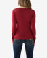 ფოტო #2 პროდუქტის Women's Crystal Horseshoe Fitted Sweater