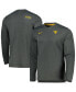 Men's Heather Charcoal West Virginia Mountaineers 2022 Coach Performance Long Sleeve V-Neck T-shirt