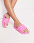 Truffle Collection Wide Fit pool slide in bright pink