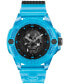 ფოტო #1 პროდუქტის Unisex The Skull Scuba Duba Blue Silicone Strap Watch 44mm