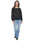 Фото #3 товара Women's Embroidered Crewneck Sweatshirt