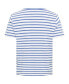 Фото #2 товара Women's Cotton Blend Short Sleeve Striped V-Neck T-Shirt