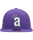 Фото #4 товара Men's Purple California Angels Cooperstown Collection Lime Side Patch 59FIFTY Fitted Hat