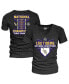 ფოტო #1 პროდუქტის Women's Black LSU Tigers 2023 NCAA Men's Baseball College World Series Champions Schedule V-Neck Tri-Blend T-shirt
