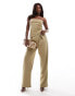 Фото #3 товара ASOS DESIGN co-ord wide leg trousers in khaki