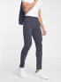 Фото #1 товара ASOS DESIGN smart co-ord slim trousers in navy pinstripe