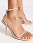 Simmi London Wide Fit Novalee barely there sandals in white