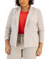 Фото #1 товара Plus Size Notched Collar Ruched-Sleeve Blazer