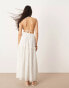 Фото #2 товара ASOS EDITION broderie halter maxi dress with open back in white