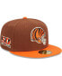 Фото #1 товара Men's Brown, Orange Cincinnati Bengals Harvest 50th Anniversary 59FIFTY Fitted Hat