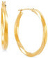 Серьги Macy's Twist Round Hoop Gold