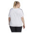 ფოტო #2 პროდუქტის ADIDAS Aeroready Essentials 3 Stripes Plus Size short sleeve T-shirt