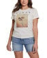 Фото #1 товара Women's Cotton Diamanté Graphic Crewneck Tee