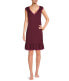 The Pioneer Woman Sleep Chemise Women's XL Burgundy Polyester Shirring Shoulders