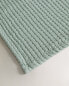 Waffle-knit cotton bath towel