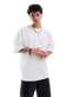 Фото #1 товара ASOS DESIGN extreme oversized t-shirt in crosshatch texture in white